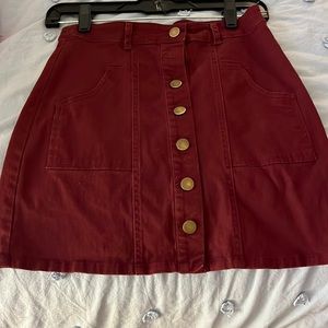 Altar'd State Burgundy Skirt